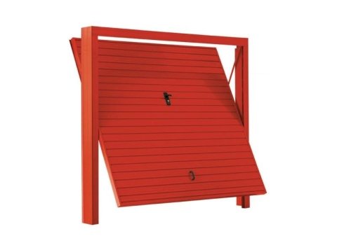 porta basculante in acciaio a doghe orizzontali