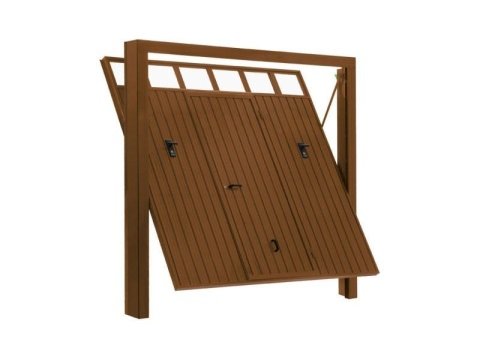 porta basculante in acciaio con specchiature